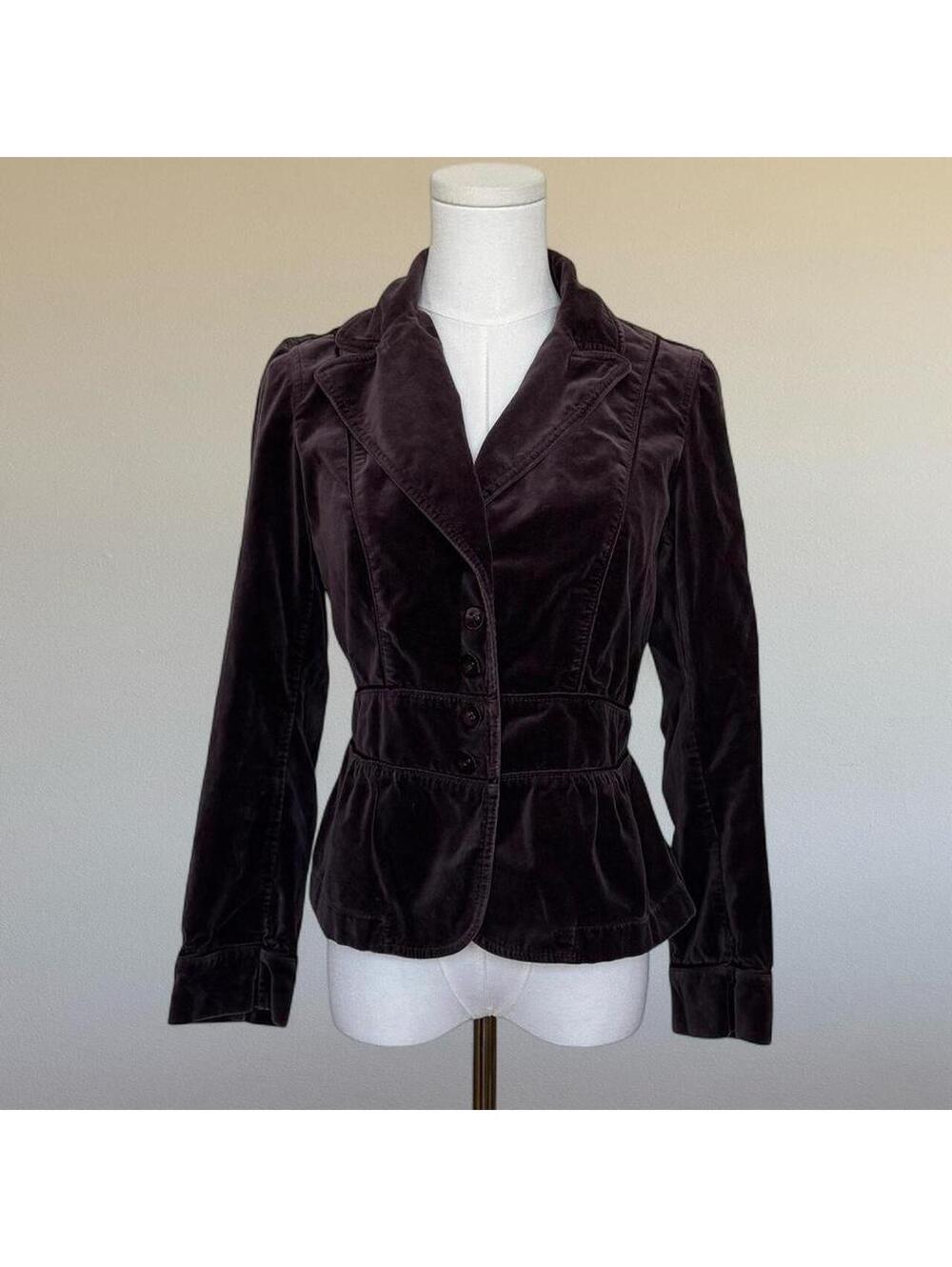 Brown 100% cotton velvet jacket from Loft.